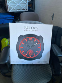 Bulova accu Swiss limited edition Manchester United wall clock