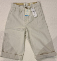 NEW! Stylish Toddler Baggy Fit Cuffed Linen Pants - Size 24M