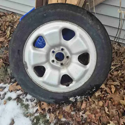 Set of four 225/60 r17 Uniroyal m+s tires with decent tread on rims. Good shape, even wear. Ready to...