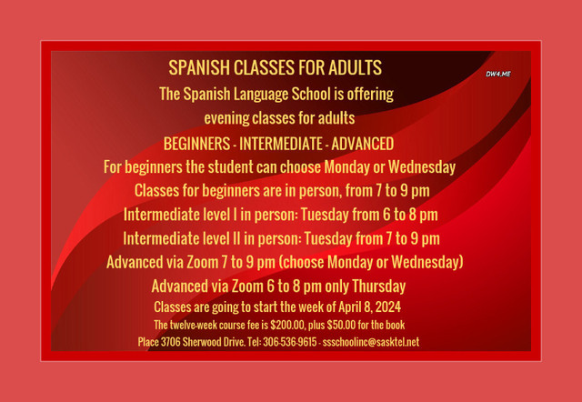SPANISH CLASSES FOR ADULTS AND CHILDREN in Tutors & Languages in Regina - Image 4
