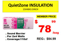 New- Owens Corning Quietzone Insulation (110sf)