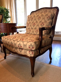 PAIR OF ( LIKE NEW ) DESIGNER BERGERE CHAIRS - GREAT DEAL!