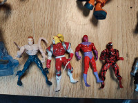 Vintage set of antique die cast marvel figures 