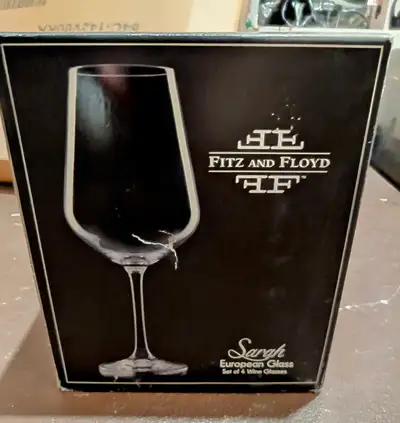 **MAKE AN OFFER** Fitz and Floyd "Sarah" Wine Glass Set European glass. Brand new, never used. Still...