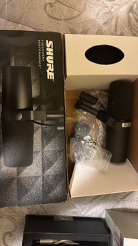 Shure SM7B with mic stand. 
