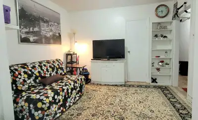 Furnished & all included 3 1/2 appartment near Jolicoeur metro station. Fridge, stove, washer, dryer...