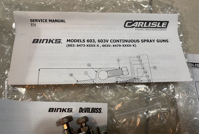 New Binks Spray Gun Model 603 Carlislle Fluid Tech in Other Business & Industrial in St. Catharines - Image 4