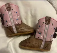 OLD WEST Poppets Kids Cowboy Boots Infants Size 2 Cowgirl Easter