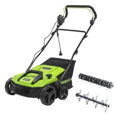 2-IN-1 DESIGN - 13A 15-Inch Dethatcher / Scarifer provides the power and versatility to keep your la...