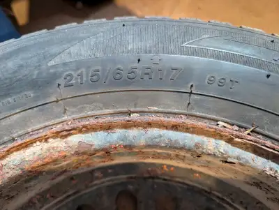 Selling a complete set of 4 winter tires mounted on black steel wheels. Tires have decent remaining...