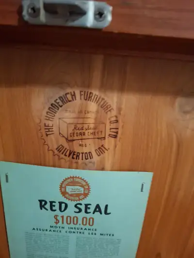 Red Seal cedar chest vintage furniture, View more