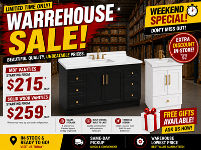  MDF Vanity Cabinets from $215 Solid Wood Vanities from $25, View more