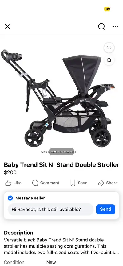 baby trend double stroller , View more