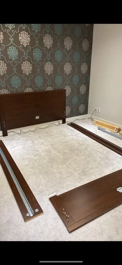 Rarely used (2 months old) Ikea Queen Malm Bedframe Selling only bedframe!