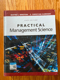 Practical Management Science textbook