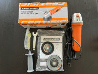 New in box Certified angle grinder with extra sanding disc