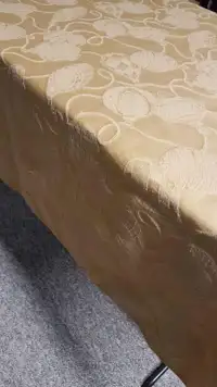Small Gold Christmas Tablecloth - Custom Made