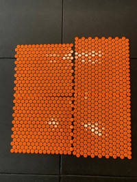 Orange mosaic tiles 
