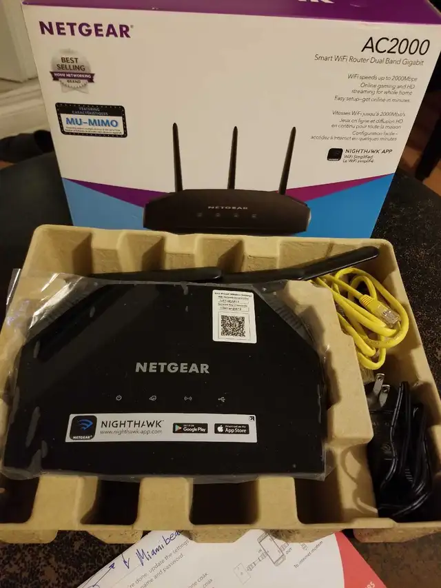 Netgear AC2000 smart WIFI RouterDual Band Gigabi in General Electronics in Markham / York Region - Image 2