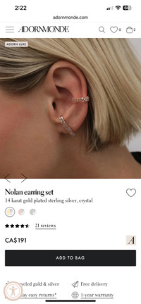 Adornmonde Nolan earring set 