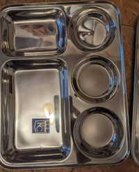 Stainless plates set of 6