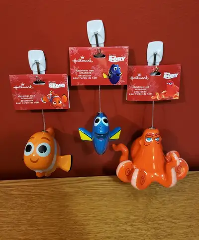 Hallmark Disney Finding Dory Nemo Hank Decoupage Ornaments - NEW, View more