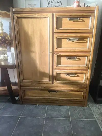 Oak Wardrobe with Drawers, View more