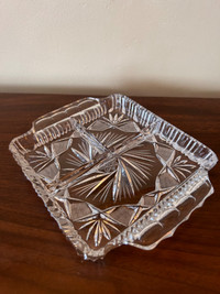 Cut Crystal Segmented Pickle Tray