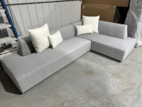 Outdoor patio sectional with ottoman 