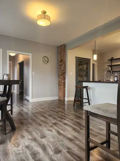 renovated farm house, tenants pay own electricity (heat, hot water, lights, cable wifi etc). 1 yr le...