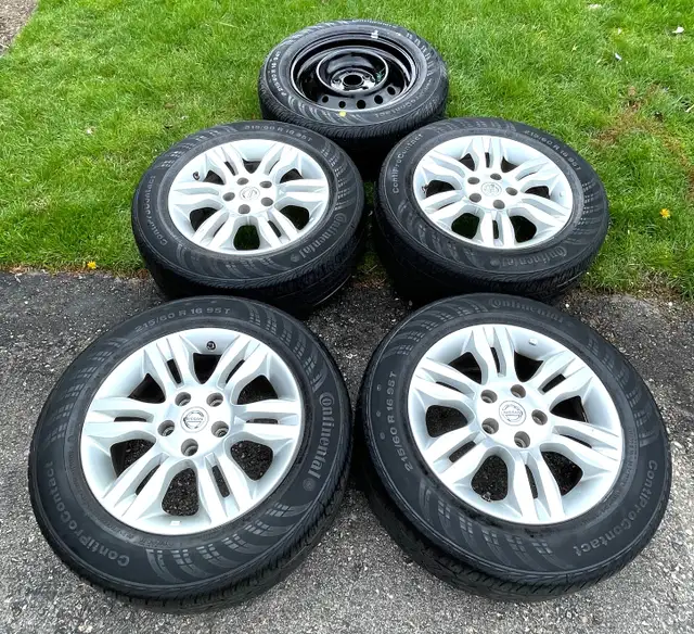 Set of 4  x 215/60 R  16 95T  Nissan Altima tires on rims in Tires & Rims in Cambridge - Image 2