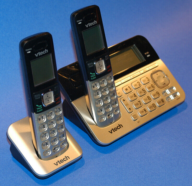 Téléphone sans fil VTECH 2 combinés model CS6856-33 dans Téléphones résidentiels et répondeurs  à Ville de Québec - Image 3