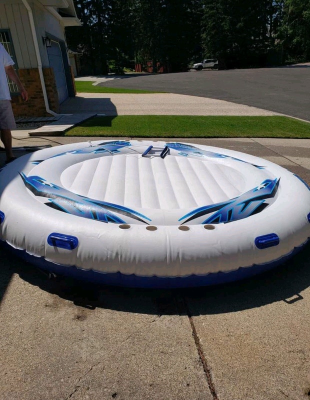Giant Inflatable 11' ft SeaDoo Island Party Raft Tube Boat Float