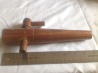 VINTAGE WOOD SPIGOT FOR A KEG MADE IN CZECHOSLOVAKIA