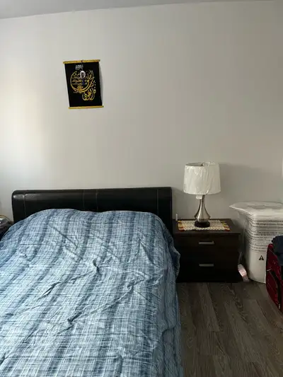 bed and matress, night stands  and bureau, View more