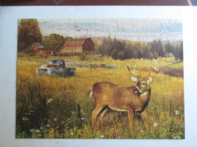 puzzle - Deer Field (500 pcs). has been put together and taken apart and has no missing pieces. aski...
