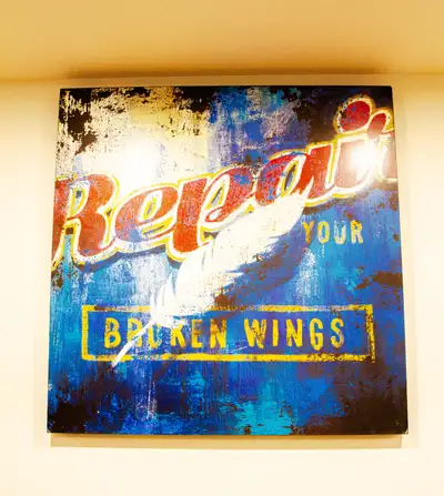 Vintage Rustic Blue and Red Wall Art, View more