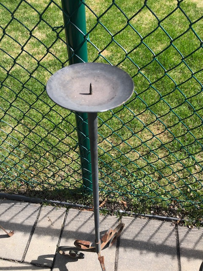 WROUGHT IRON CANDLE HOLDER STAND, View more
