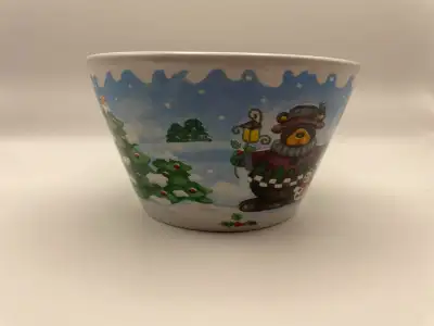 Vintage early 2000's Christmas bowl, View more