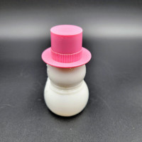 Vintage Avon Snowman Perfume Cologne Bottle Pink Hat Empty Read