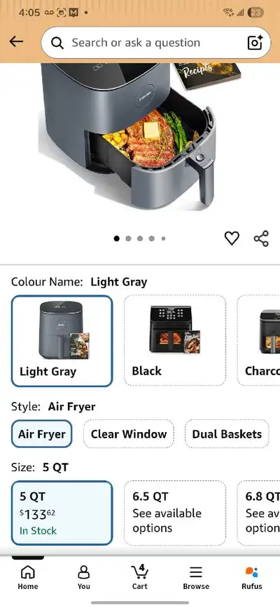 Cosori 5Qt new airfryer, View more