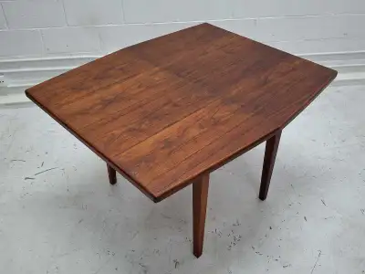 Refinished mid-century walnut dining table / kitchen table, View more
