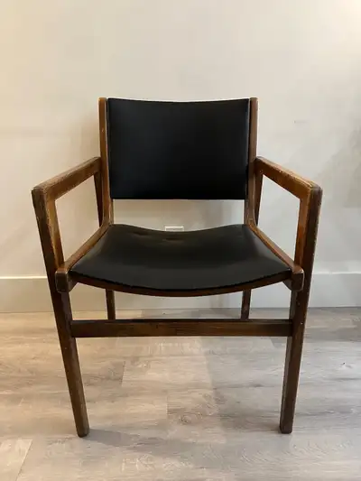 Black leather MCM original chair