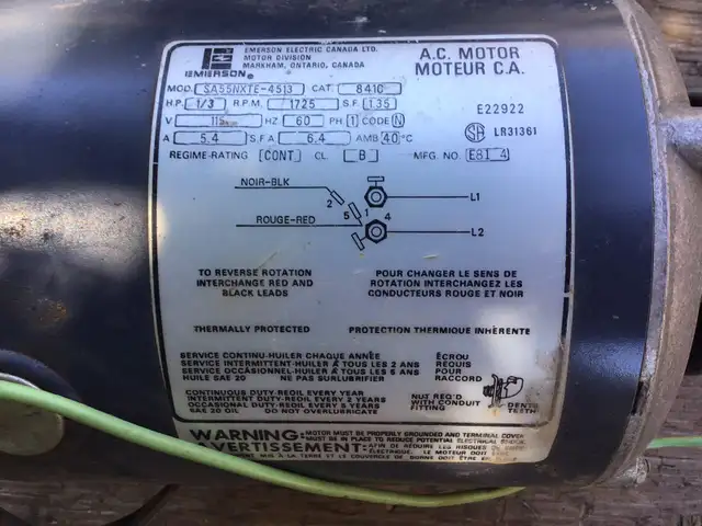 1/3 HP motor64623144902145121