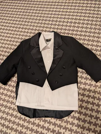 Dress shirt and jacket, black, 2T, View more