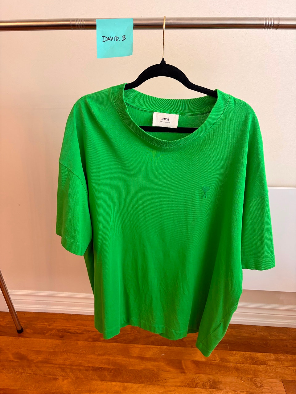 AMI, Ami Paris boxy T-shirt in a Kelly green color sz XXL