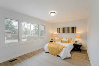 Very Spacious, & bright 3 Bed + Den and 2 Bath, Detached bungalow upper unit, on a large lot with 75...