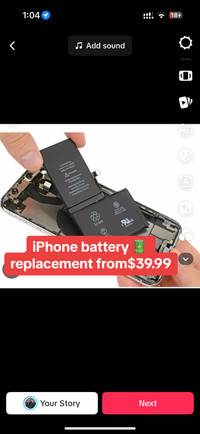 We replace all cellphone batteries  