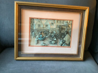 Relief composition, framed