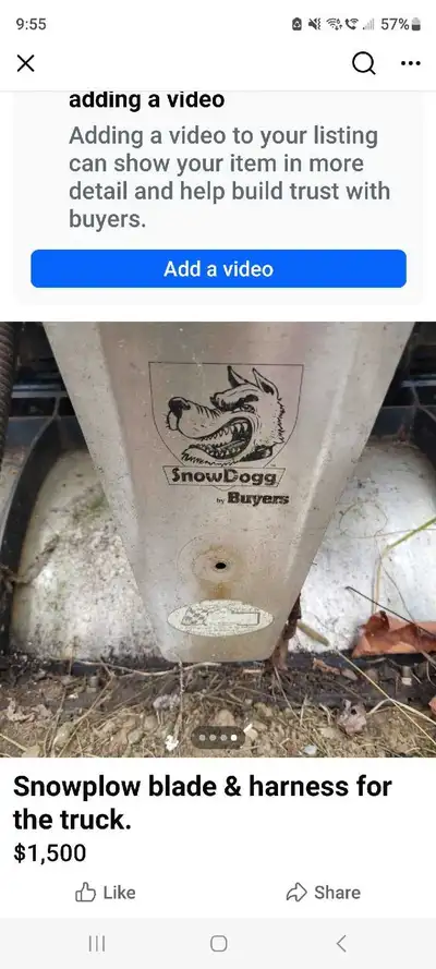 Blade harness and mount that was on a Ford truck like in the pictures . Have the button to lift it u...